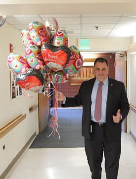 Robert Larsen with balloons
